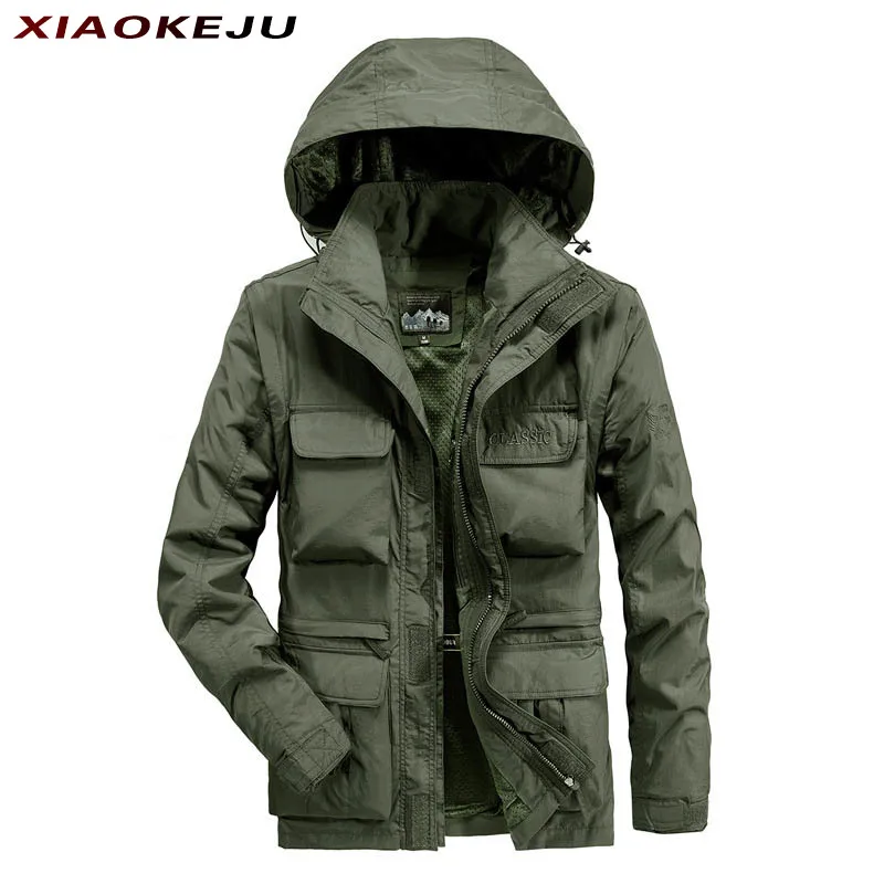 Parkas Men's Spring Jackets Motorcycle Jacket Hooded Streetwear New in Outerwears Clothes Luxury Clothing Winter Mens Tactical