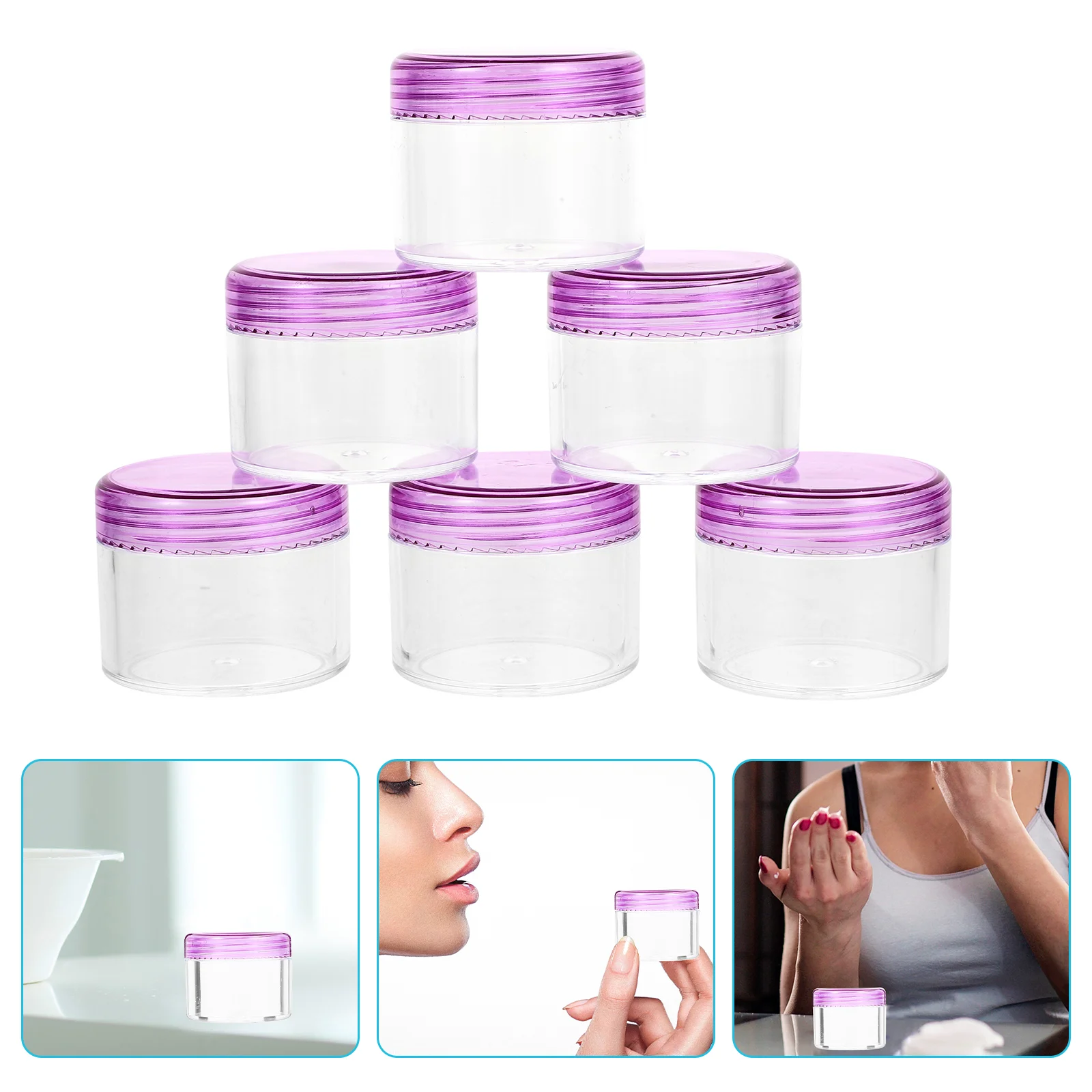 12 Pcs Bottle Small Containers with Lids Jars Moisturizing Lotion Plastic Travel Empty Cream Boxes Bottles