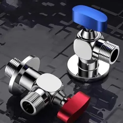 Tuqiu Brass Angle Valve Water Control Valve Chrome Gray Corner Valve Bathroom Tap Water Valve 1/2*1/2 Brass Angle valves
