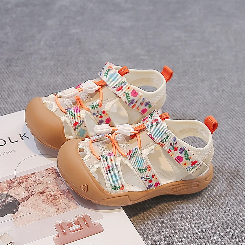 Mumoresip Girls Casual Sandals Toes Capped Soft Sole Children Sports Sandals Soft Bottom 2026 Summer New Kids Fashion Shoes