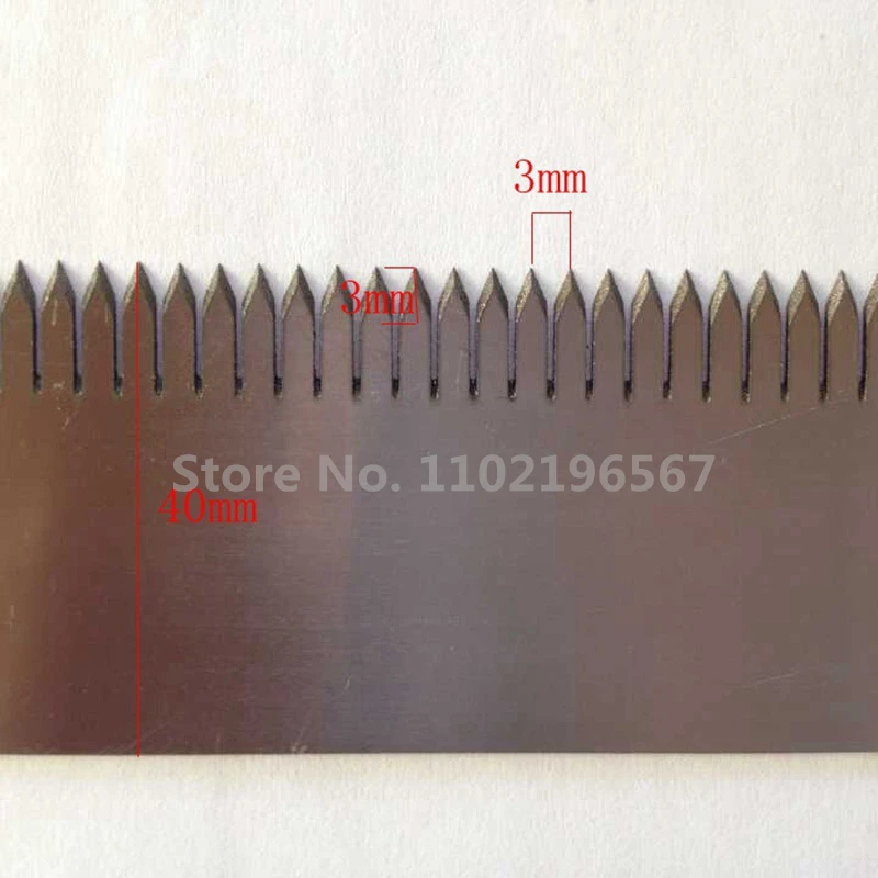 Imagem -02 - Máquina de Embalagem Que Corta as Lâminas do Dente 500x40x0.8 mm para Bolsas de Plástico Flip Cortando Peças