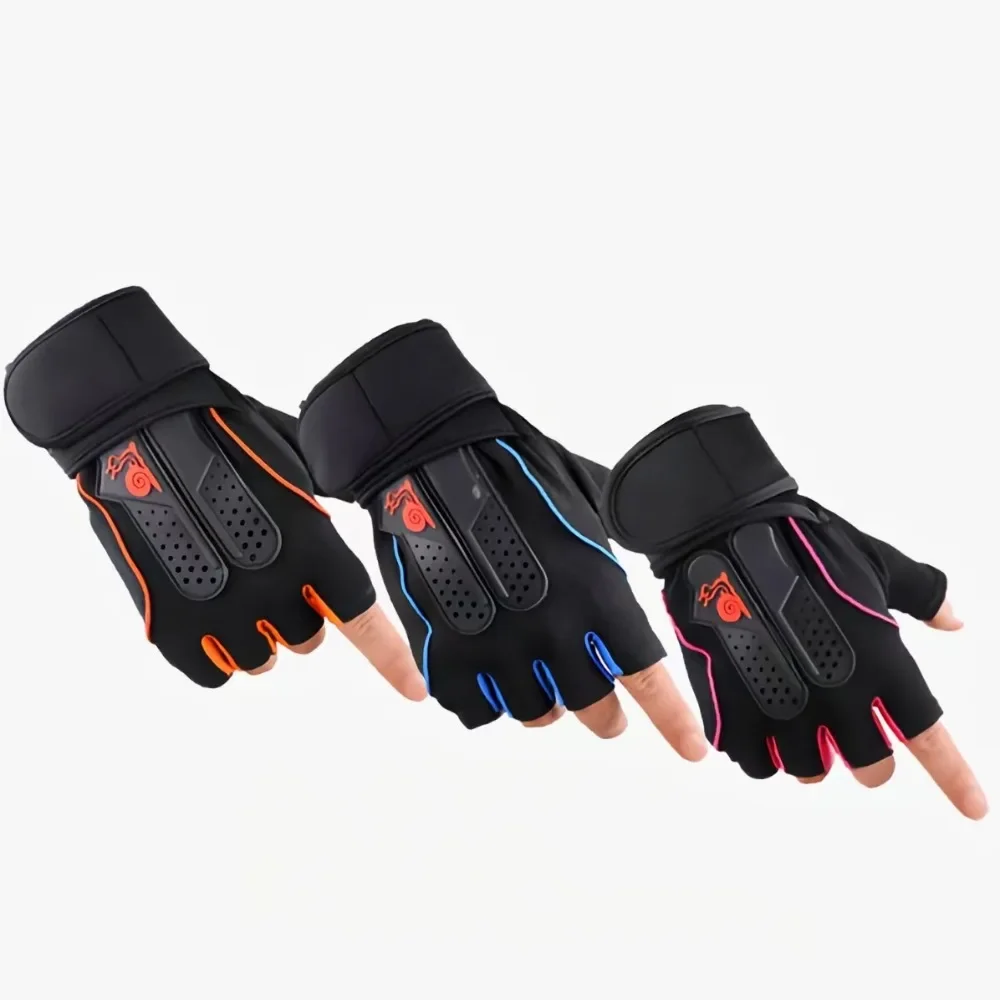 Gants de vélo demi-doigt pour hommes et femmes, non ald, antichoc, respirants, sports d'été, entraînement sportif, nouveau