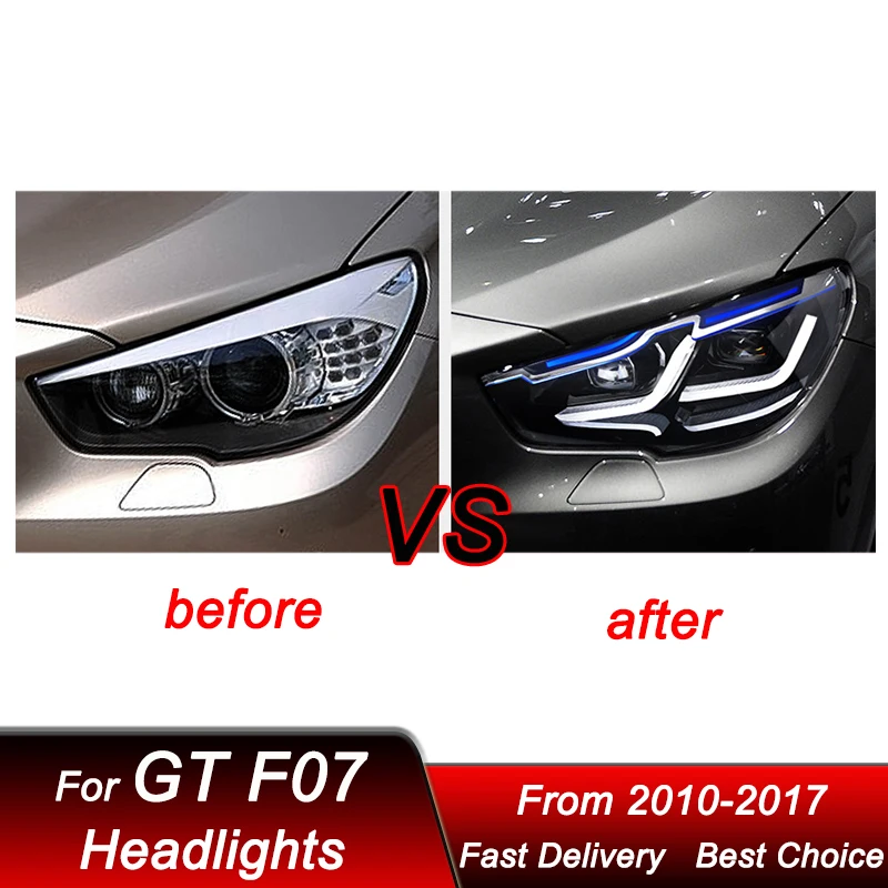 Car Led Headlights For BMW 5 series GT F07 2010-2017 new style full LED Headlamp Assembly Upgrade Projector Lens Accessories Kit