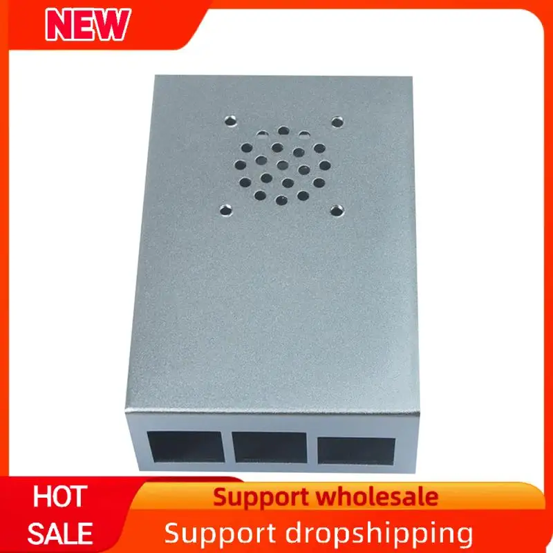 Excelente para Raspberry Pi 4 modelo CNC carcasa de aluminio carcasa de Metal ultrafina para Raspberry Pi 4 modelo B (plata)