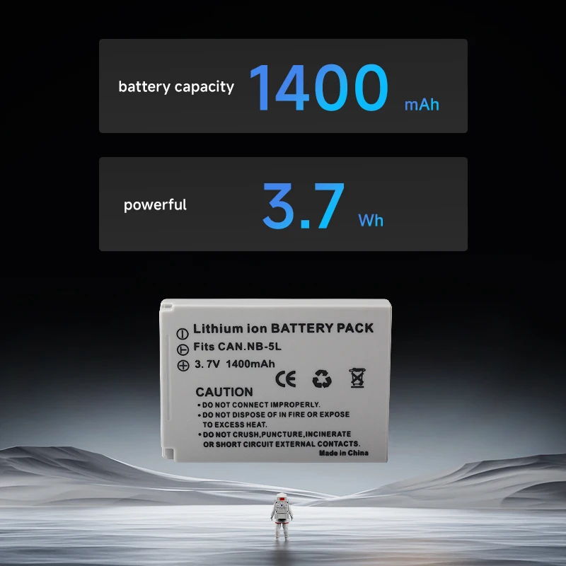 Аккумулятор NB-5L, совместимый с камерой IXUS 85 IS/95 IS/110 IS, литий-ионный аккумулятор большой емкости, долговечный, оригинальное качество