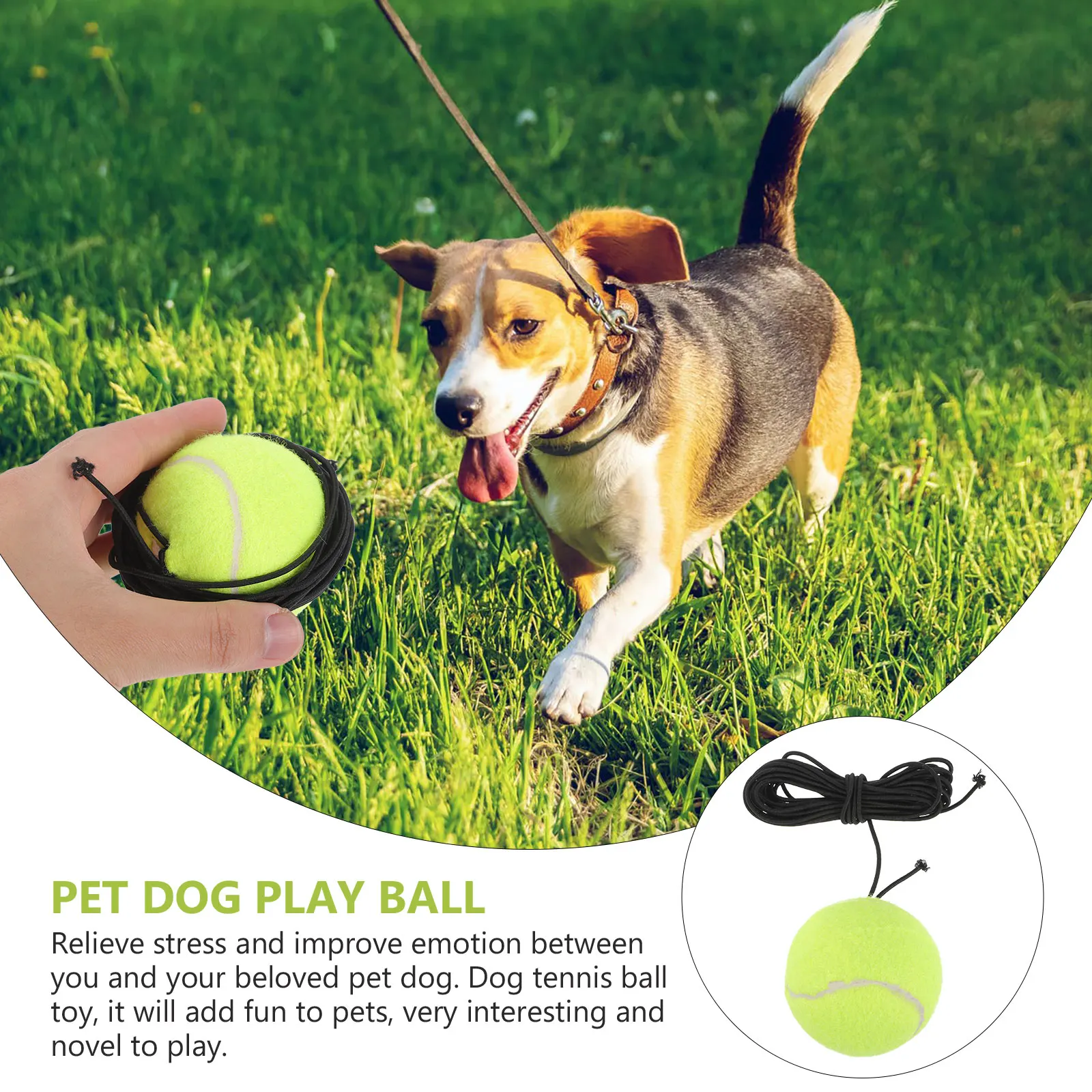 

2Pcs Tennis Dog Training High Elasticity Rubber Toys Stress Relief Dog Interactive Toys Fun Beginner Tennis Balls Pet Play