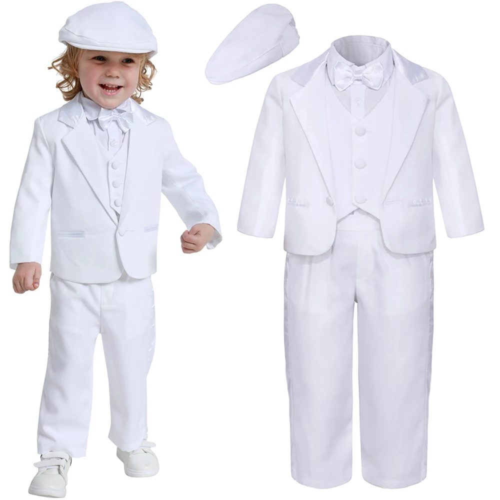 Kids Clothes Fashion One Button Notch Lapel Children Suits Solid Color Good Quality Formal Casual Boy Suits (Blazer+Vest+Pants)