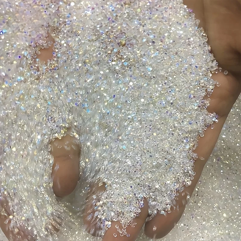 1660 Elegant mini Rhinestones——2mm Pointed Bottom ABColored Rhinestones, Multifunctional Odorless Gemstone, Light up Fashion and