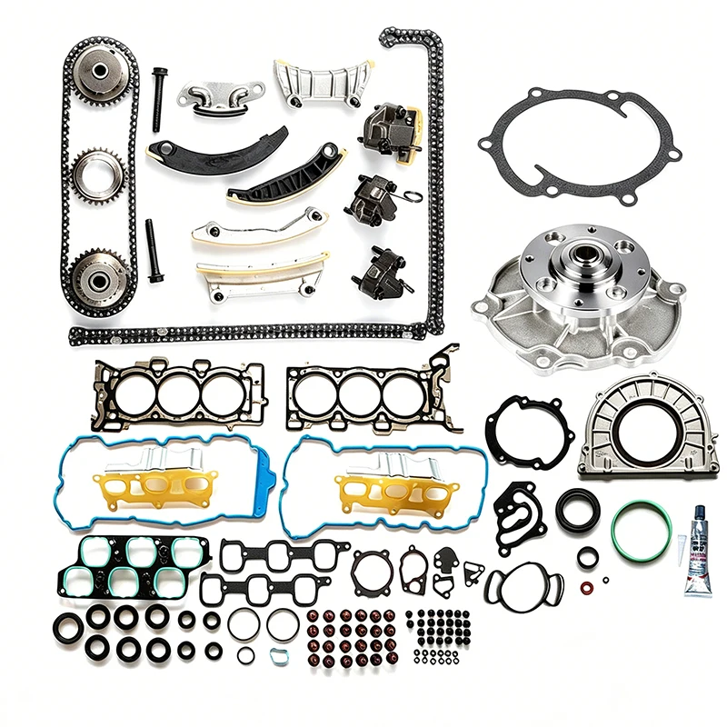 #￥forAU830417P04 Timing Chain Kit With Full Engine Gasket Set &Water Pump Fit 3.6L V6 LY7 Engine 2007-2008 Heavy Duty Full Parts