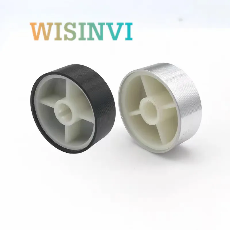2PCS Aluminum Alloy Potentiometer Knob Cap Encoder Knob Amplifier Volume Knob Cap Diameter 25mm Height 10mm Hole 6mm