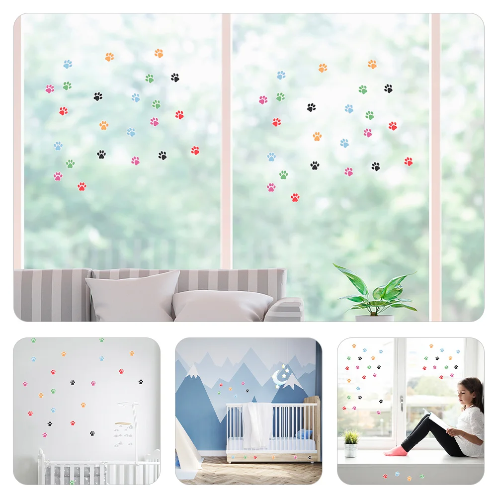 

Paw Print Stickers Roll Animal Decals for Kindergarten Rewards Off and Stick to Furniture Notebooks Biscuit Bags