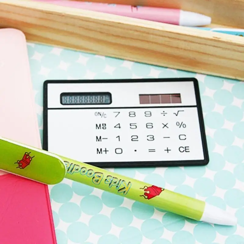 Calculatrice Solar G8TA Mini Solar Affichage 8 chiffres 8.5x5.3cm Calculatrice base base portable pour l'école bureau