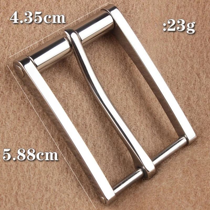 TA1 Pure Titanium Anti-Allergy Rustproof Pin Buckle Men Leather Belt, Men Titanium Waistband Clasp Head, Suit Jeans Belt 35mm