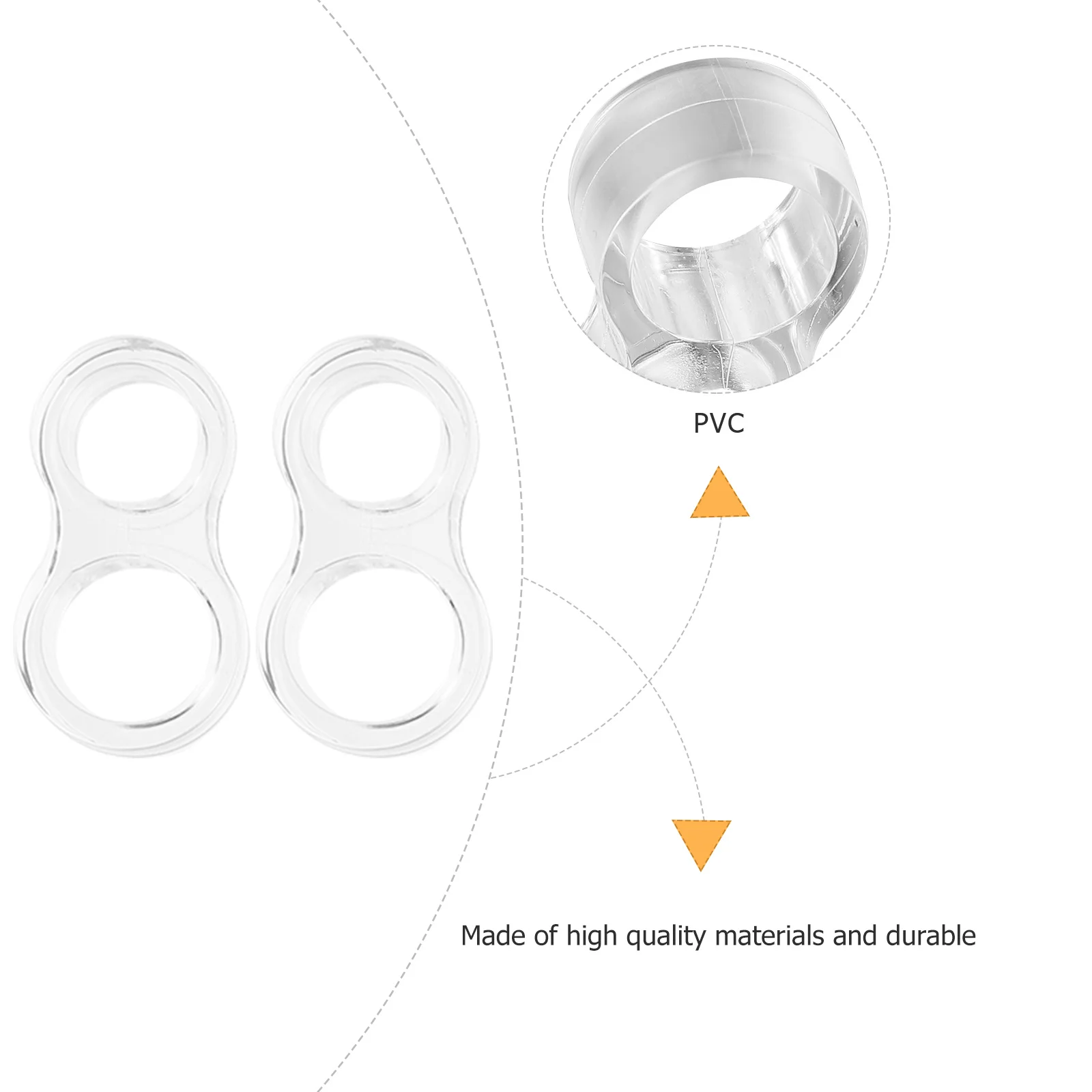 

10 pcs Transparent Handle Protector Rings Door Bumper Wall Protective Cushion For Home Office Hotel Door Knob Stopper Pvc Ring