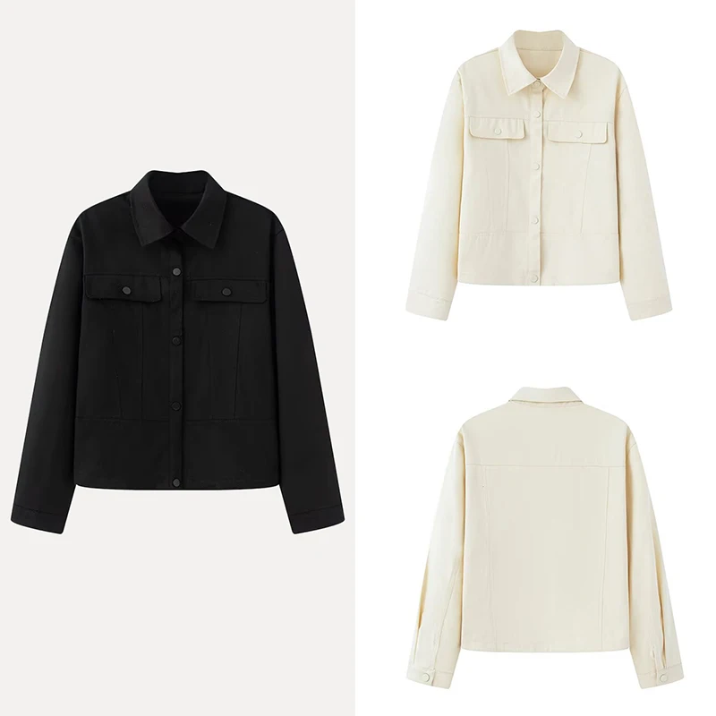 

Z 2025 New Faion Women's Casual Loose Sle Open Cardigan Jaet Versatile Personali Polyester Fiber ort Outerwear