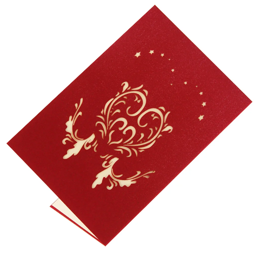 

1Pcs Valentine's Day Love Tree Card 3D Blessing Greeting DIY Postcard for Party Message Valentine's Day Cards Greeting Card