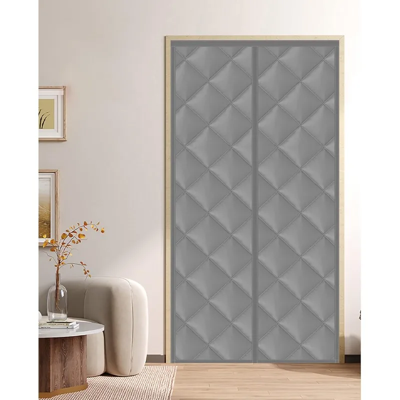 Magnetic Insulation Door Curtain, Durable and Thick Oxford Cloth Material, Convenient and Automatic Closing