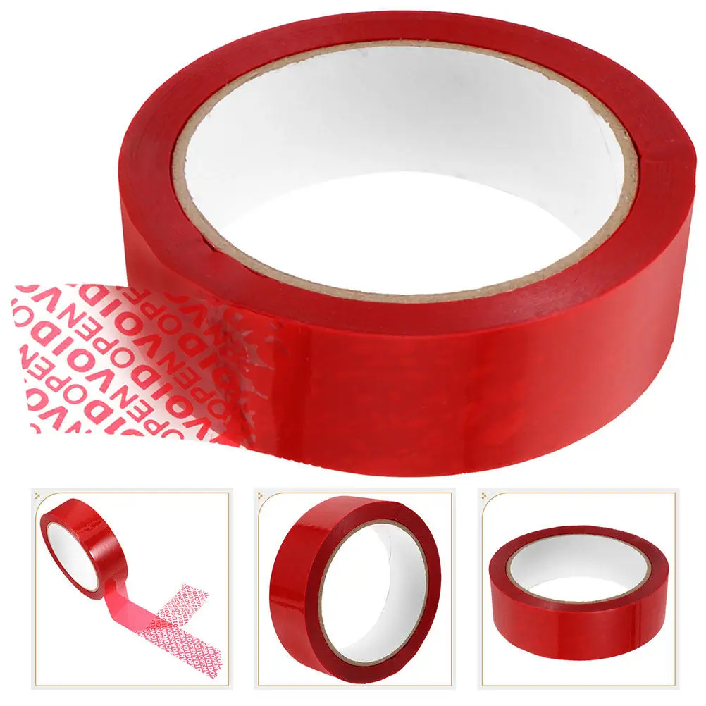 

6Pcs Red Tamper Evident Security Tape Void Open Message High Security Package Sealing Tape for Boxes Shipping Anti