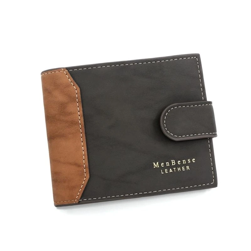  Men's Wallet for Men PU Leather Casual Trifold Credit Card Holder Change Pocket Coin Purse Wallet Business Gift