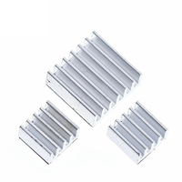 Si Tai&SH 3PCS Adhesive Raspberry Pi Heatsink Cooler Pure Aluminum Heat Sink Set Kit Radiator For Cooling 2 B