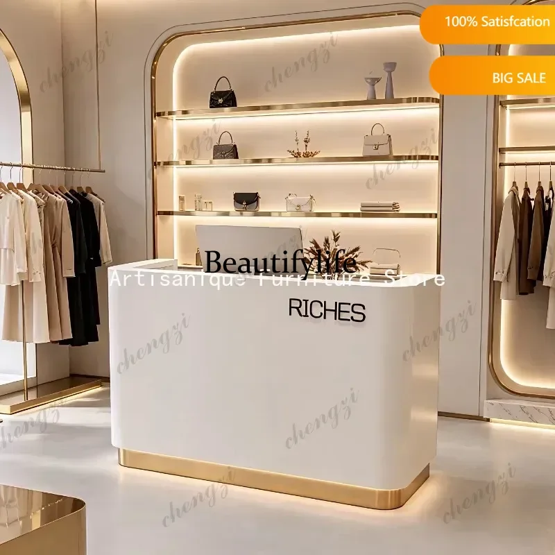 Executive European Reception Desk Comfortable Luxury Reception Counter Ergonomic Folding Rezeptionstheke Office Furniture