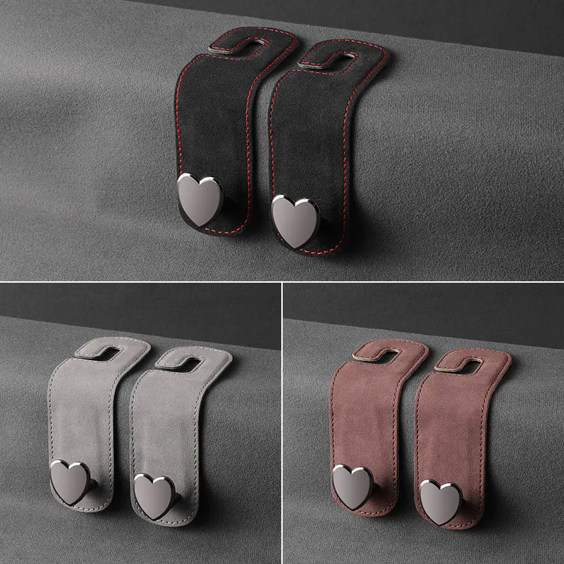 Heart Shape Car Seat Headrest Hook Multi-use Auto Back Seat Storage Organizer Hanger Storage  for Handbag Purse Bags Clothes