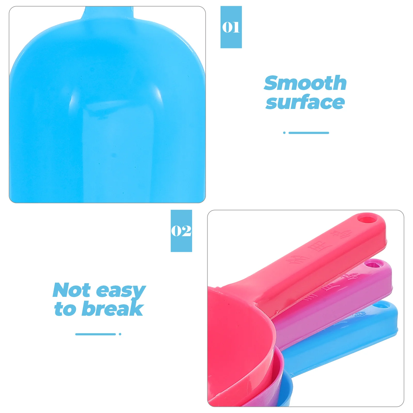 

3Pcs Snow Plastic Kids Beach Sand Shovel Toy Sand Tools Kids Beach Toys Lightweight Safe Smooth Edge Play Toy