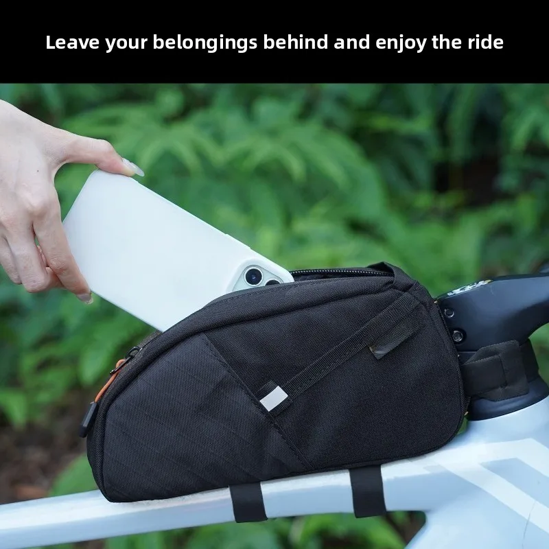 حقيبة أنبوبية علوية للدراجة، حقيبة مقاومة للماء لركوب الدراجات على الطرق، حقيبة شعاع الدراجة الجبلية #3