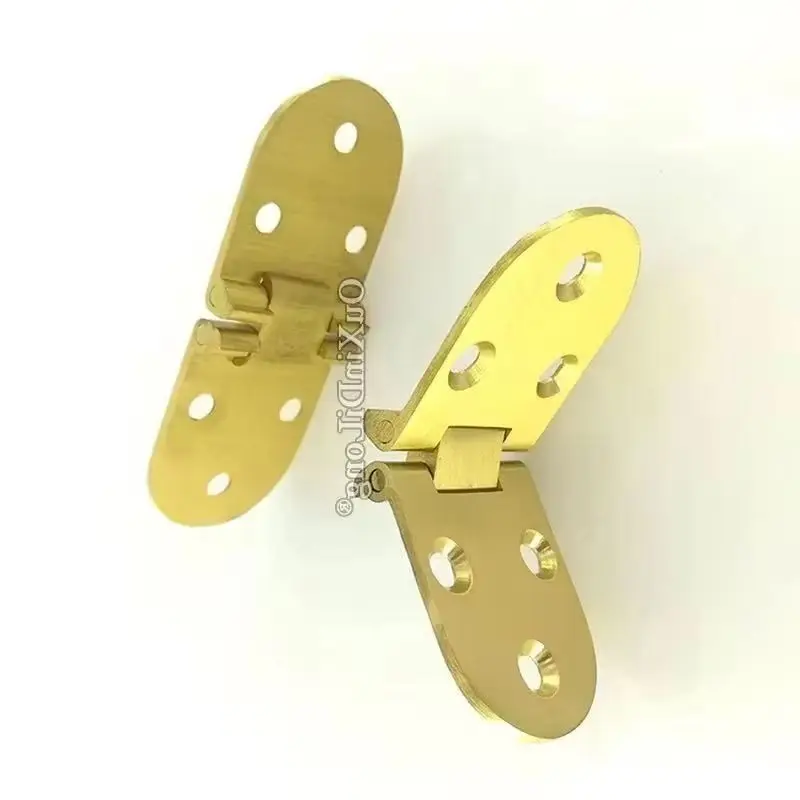 

Brand New 8PCS Solid Brass Butler Tray Flap Hinges Dining Table Desktop Hidden Portable Folding Hinges+Screws