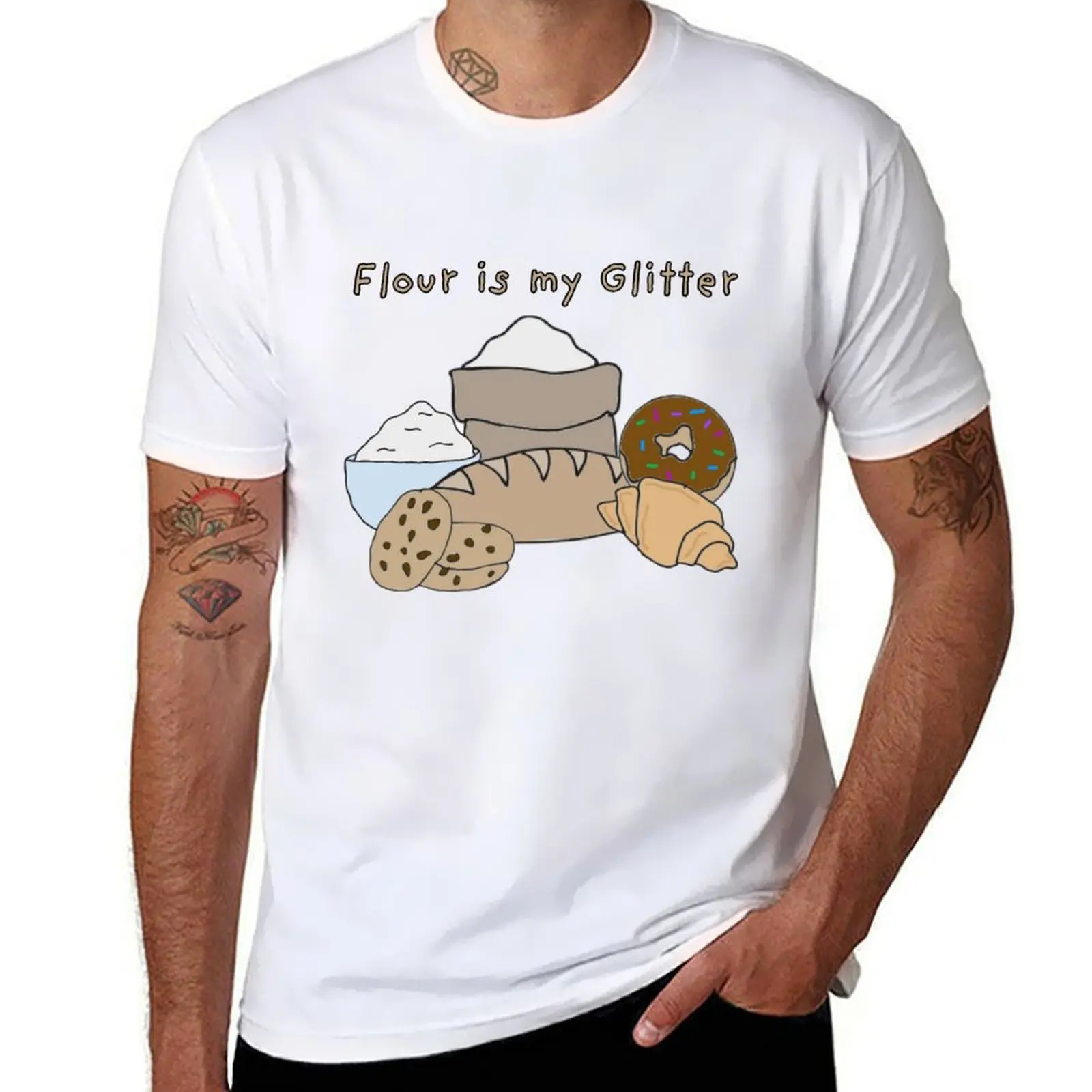 Flour is my Glitter T-Shirt anime stuff man clothes men graphic t shirts