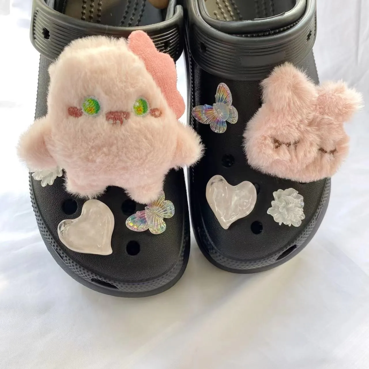 

Plush Rabbit Monster Series Charms for Crocs Lovely Footwear Decoration DIY Cute Adornment for Clogs Sandals Ins Popular Gift