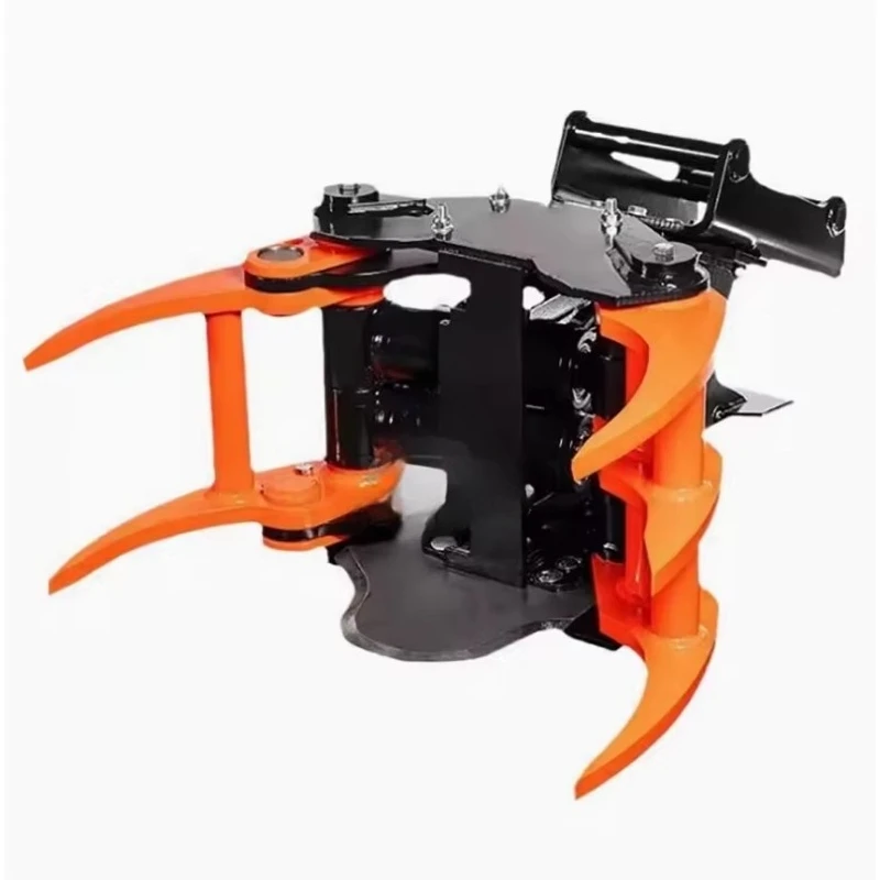 300mm Excavator-Attached Wood Grapple New Garden Tree Branch Cutter/ Crusher Shear with Motor Core Forestry Machinery Product