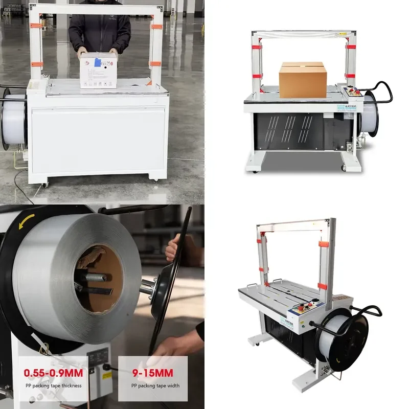 Intelligent Induction Adjustable Tension Automatic Strapping Machine for Logistics Warehouse E-commerce Packaging