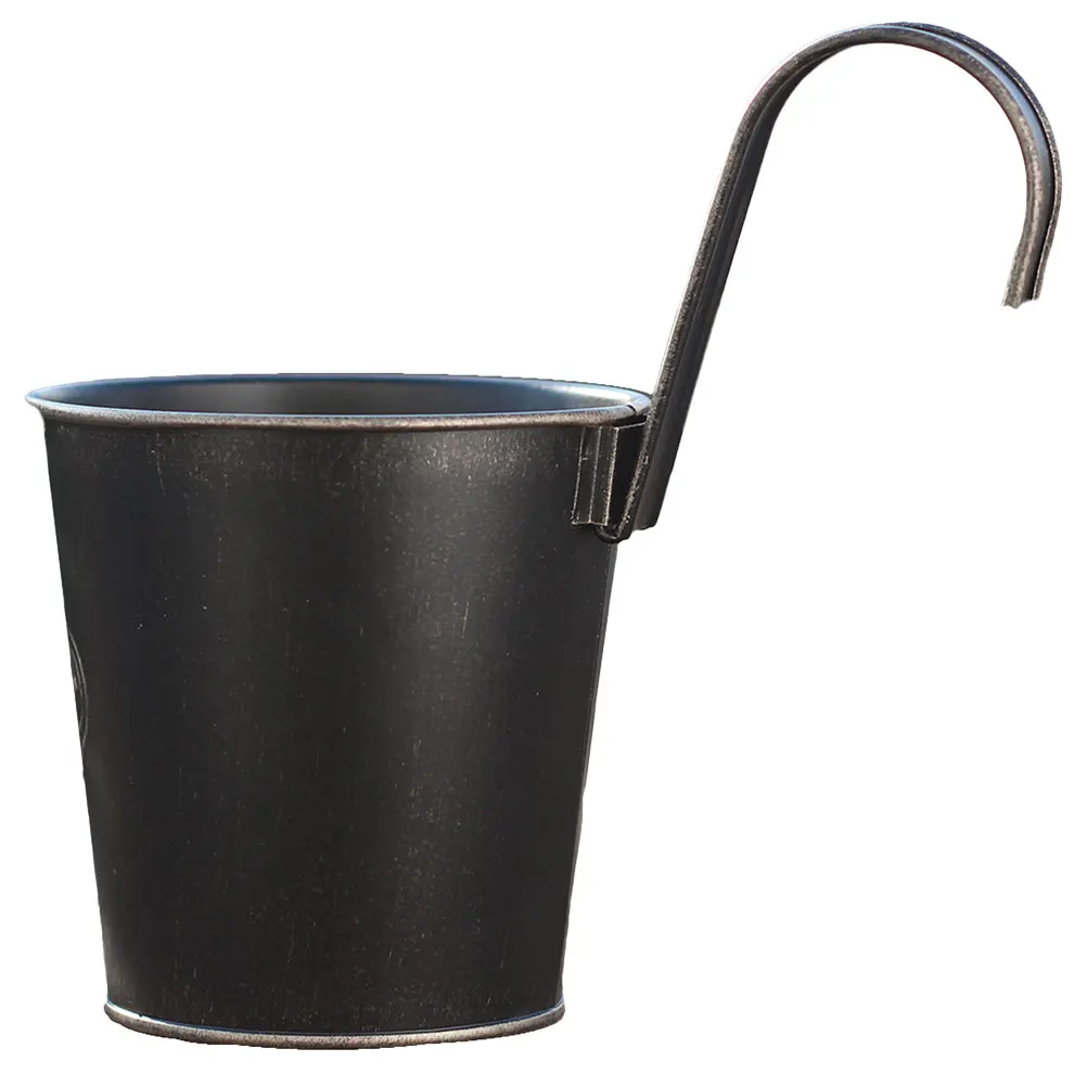 1 szt. Retro Metalowa Donica Wisząca na Ścianę, Ogrodowa, na Balkon, na Zewnątrz, Wiadro na Rośliny, Vintage Donica na Ogrodzenie