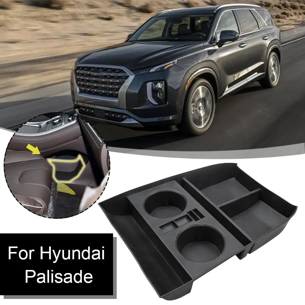 For Palisade Under Center Console Armrest Storage Box Stowing Tray Car Organizer Accessories Center Holder Tidying Console T2E2