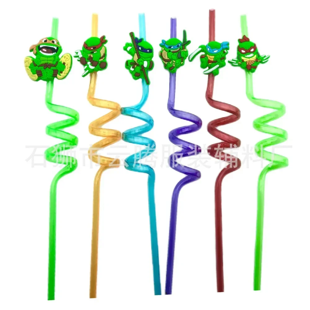 Тематические-соломинки-для-напитков-«Черепашки-ниндзя»-аниме-модели-декор-для-дня-рождения-мультяшная-посуда-для-бара-забавный-подарок