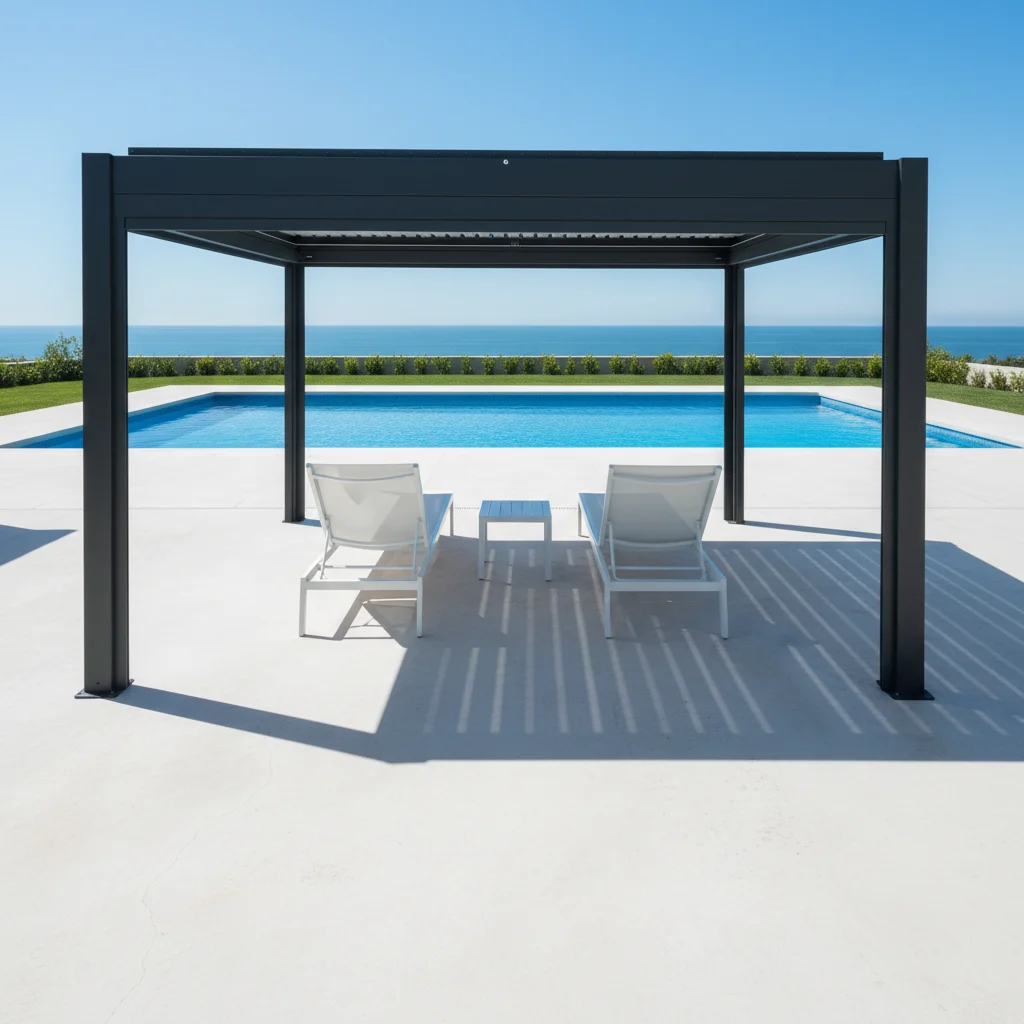 High Quality Villa Outdoor Pavilion Swimming Pool Rust Prevention Treatment Aluminum Alloy Pergola All Weather Heavy Duty Gazebo