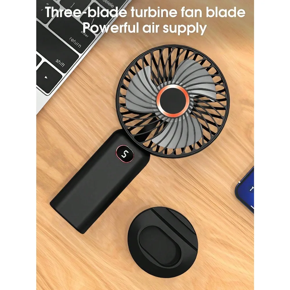 

Portable Mini Fan, Handheld Travel Fan, 5 Adjustable Speeds Silent Fan, USB Rechargeable Personal Fan For Office, Room, Outdoor Travel Essentials For Summer Summer Cooling,Beach,Travel,Spring Summer Picks,Brides Maid Gifts,Room,Bedroom Deccor,Bedroom Decc