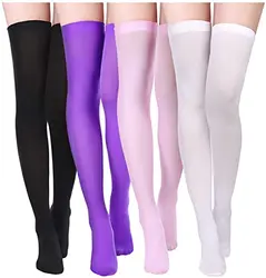 18 colors Women's Nylon Thigh High Schoolgirl Opaque Stockings Halloween Cosplay Costume Party Accessory drop shipping