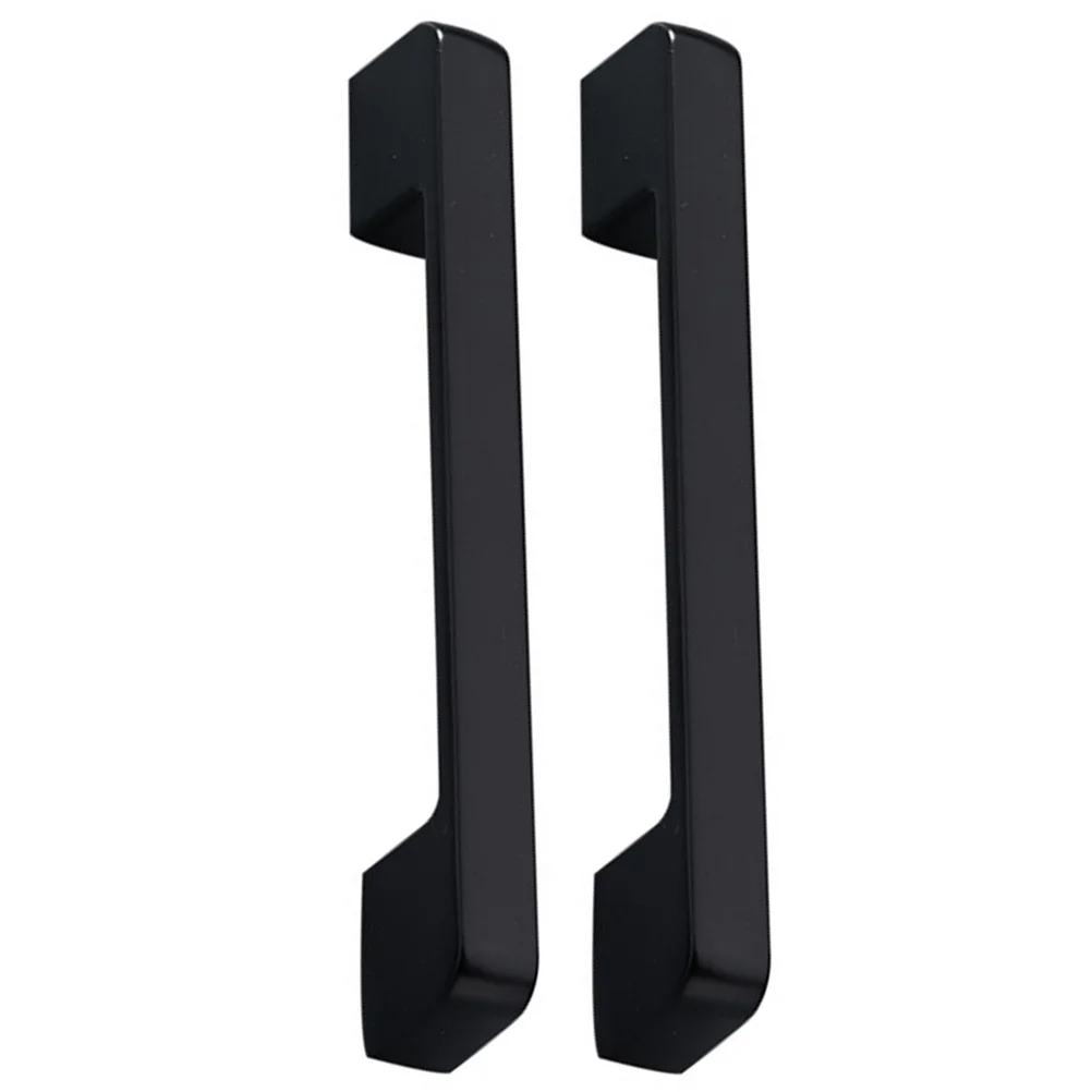 1 пара дверных ручек шкафа из цинкового сплава, черные ручки для ящиков, современный шкаф, мебельная фурнитура, металлические дверные ручки