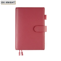 OX KNIGHT-Couverture en cuir pour carnet de notes HobonpiercWeeks 2024A5, série originale A5 Plus, licence, agenda, journal