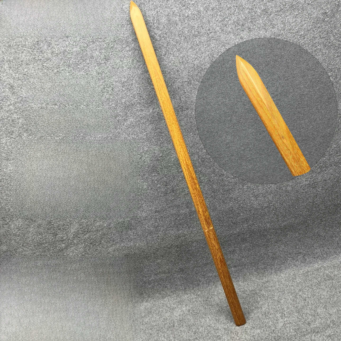 両手用厚みのある重い蟻木一体型本物の木製剣棒、武道トレーニングやフィットネススポーツ用品用