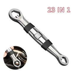 Universal Wrench 23 In 1 Set Ratchets Adjustable Spanner 7-19mm CR-V Key Flexible Multitools Hand Tool For Car Repair