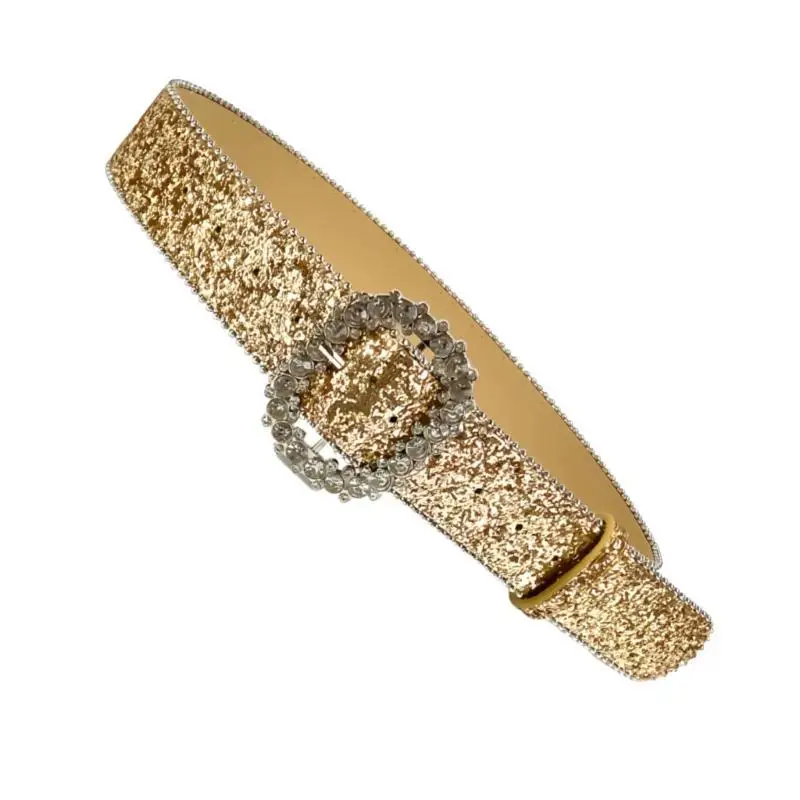 حزام بإبزيم من أحجار الراين 652F للاستخدام في الحفلات، حزام خصر لامع للمناسبات الرسمية للسيدات #3