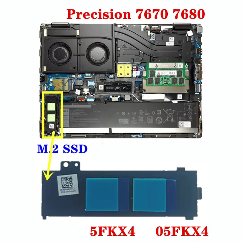 PC PARTS set MSI GPU—SSD 2x—memory ddr3 New Genuine Laptop M.2 SSD Heatsink Plate Bracket for Dell