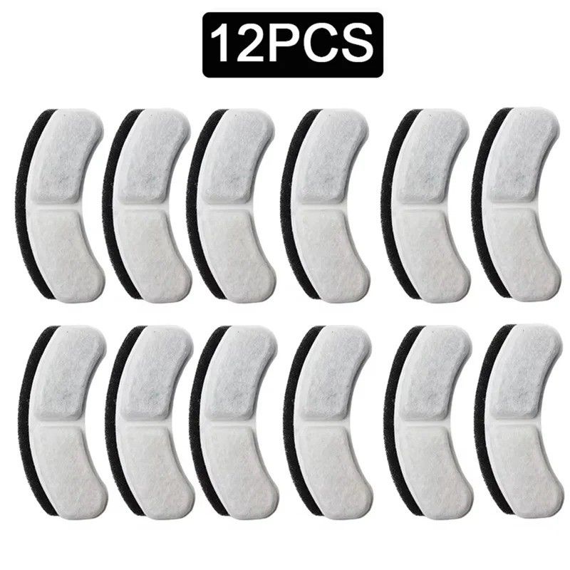 B59B-Cat Dog Feeding And Watering Supplies 12Pcs Cat Water Fountain Filters Pet Water Dispenser Cartridge Replacement Parts