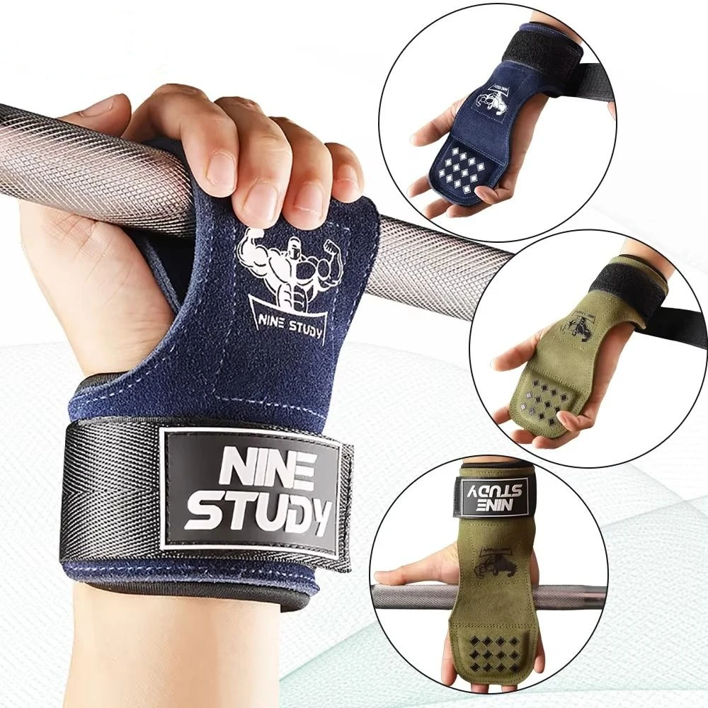 1 par de correas eléctricas para Fitness SBR, correas gruesas para bíceps, flexión muscular para hombre, correas de muñeca de cuero duraderas para peso muerto, correas eléctricas para gimnasio/Fitness