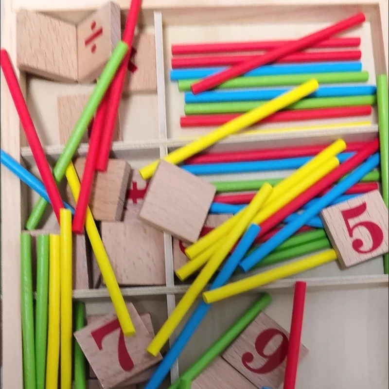 Wiskunde Verlichting Geavanceerd speelgoed Montessori Telstokken Hoeveelheid Matching Kleuterschool Aanbevolen 4-7 jaar