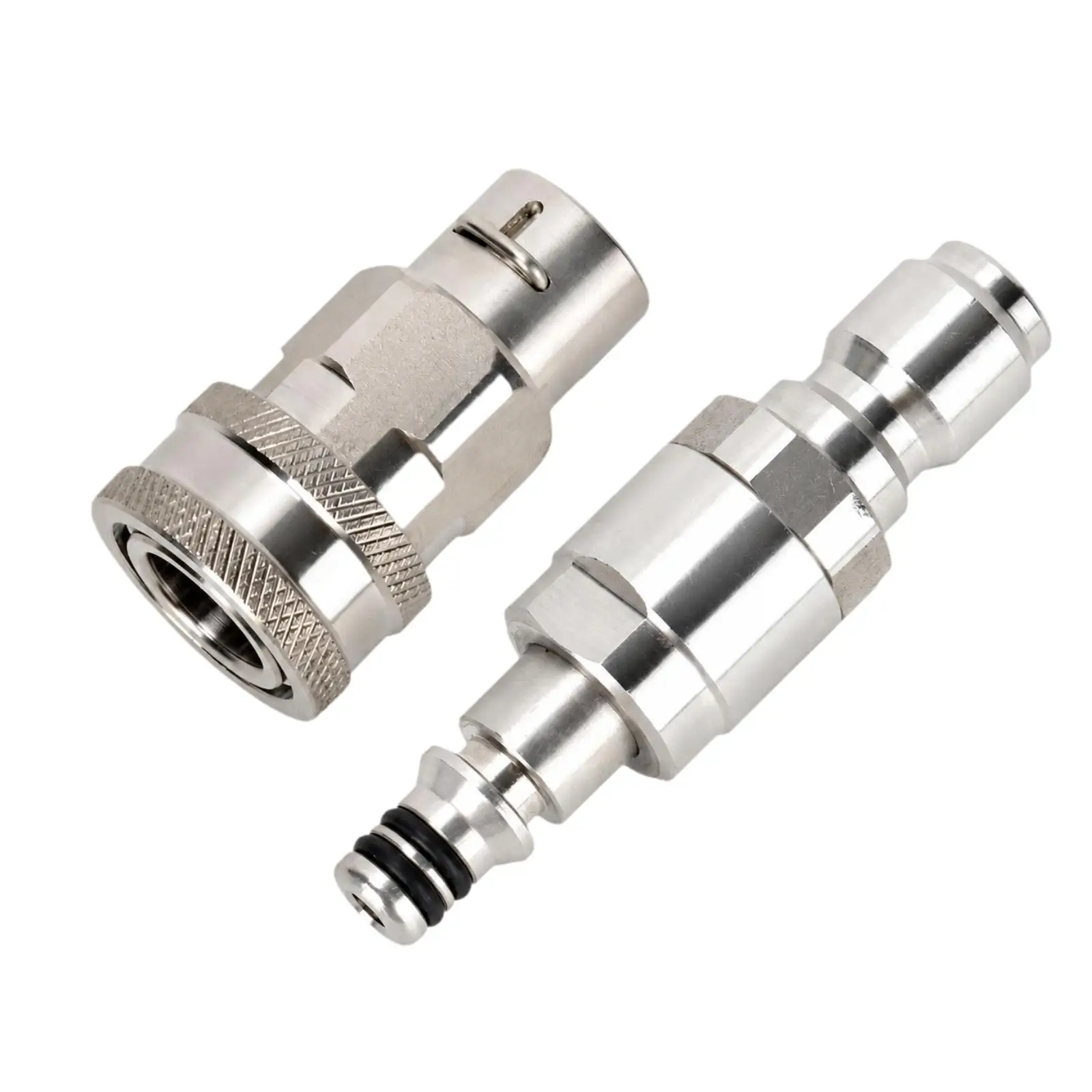 High-Pressure Washer Hose Adapter Assembly Sealed Pressure Washer Hose Adapter with Push-to-Connect Ends Metal Coupler for