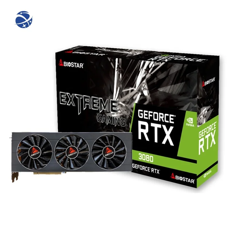 

YUNYI Новый Biostar GDDR6X 10GB компьютерный игровой ПК GeForce RTX 3080 графические карты